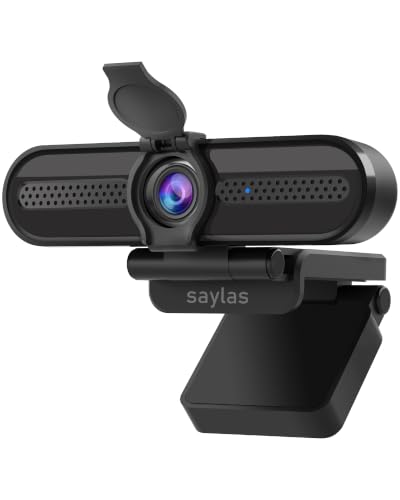 saylas 4K Webcam with Microphone, 78°FOV FHD PC Camera with 4K/2K/30fps, 1080P/60fps, Privacy Cover, USB Web Cam, Autofocus, External Webcam for PC, Computer Web Camera for Laptop, Mac, Zoom - color: 4K/78° FOV