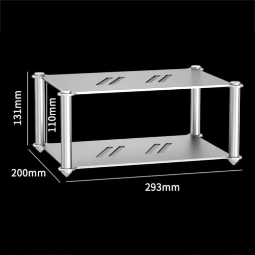 COYEUX Aluminum Audio Component Rack, Hifi Audio Stand With Vented Holes, Stackable, Expandable Storage For Amplifier Dac Turntable Home A - size: A