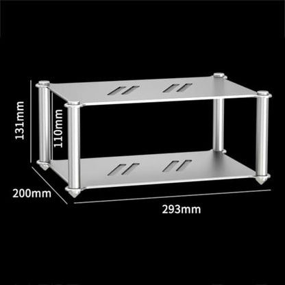 COYEUX Aluminum Audio Component Rack, Hifi Audio Stand With Vented Holes, Stackable, Expandable Storage For Amplifier Dac Turntable Home A - size: A
