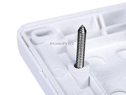 Monoprice 103643 Banana Binding Post Wall Plate for 5 Speaker, White - size: 5 Speaker, style: 1-Piece