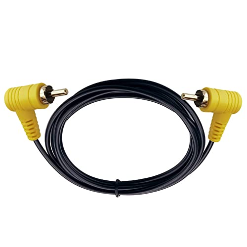 RCA Audio Cable Gold-Plated Elbow RCA line Lotus Male and Male Extension Lotus AV Video Cable Projector Audio 1.5m/5ft - color: 1.5m RCA male bend to male bend