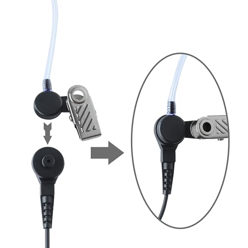 Replacement Acoustic Tube for Two Way Radio Earpiece Coil or Surveillance Kit Headset 2 Pack