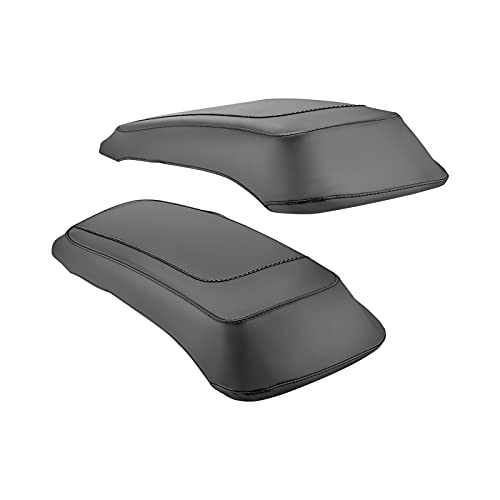 Mofun Saddlebag Speaker Lid Covers Fit for Harley Touring 1993-2013 | PU Leather, Fit for Touring Road King Electra Road Street Glide 1993-2013 - size: 1993-2013 Patternless Style