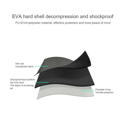 Water Hard Shell Travel Carrying Bag for Headset Case Convenient Storage Bag for Outdoor Activities PUEVApolyester 22 * 21 * 10cm