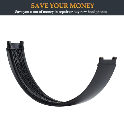 Beat Studio 3 Headband and Hinge Same as the OEM Arch Band + Hinges Parts Replacement for Beats by Dre Studio3/A1914, Studio2 Wired/Wireless (B0500/B0501), Studio Pro/A2924 Headphones (Black) - color: Black