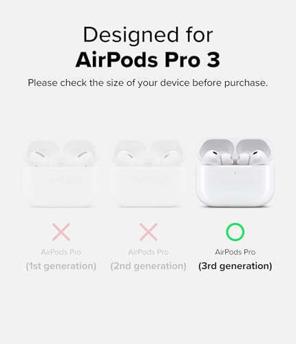 Ringke Onyx Magnetic for AirPods Pro 3 Case [Compatible with MagSafe] Oil & Dirt Resistant Feels Good in The Hand Non-Slip Lightweight Cover with Carabiner - Mint - color: Mint, size: AirPods Pro 3