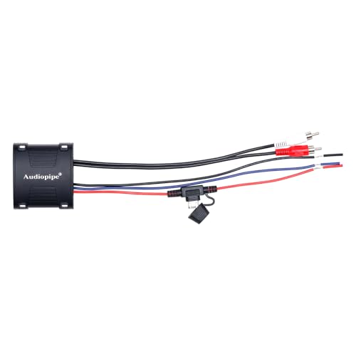 Audiopipe Marine 무선 음악 스트림 오디오 수신기 (AP-BTM-1200), Blutooth 5.0 어댑터, RCA 스테레오 출력, 해양, ATV, UTV, 골프 자동차, 홈 뮤직에 적합