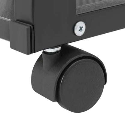 4 Tier AV Media Stand, Heavy Duty AV Equipment Cart Rack with Lockable Wheels, 110 lbs Load Audio Video Component Rack Open Shelf for Home Theater, Studio - size: 4-Tier
