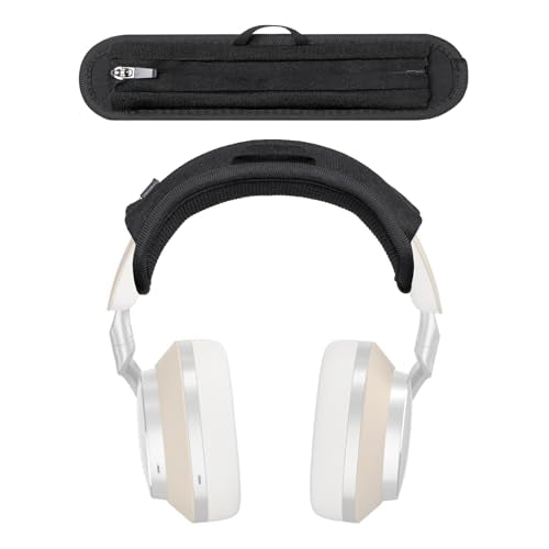 Headband Cushion Cover Compatible with Bowers & Wilkins Px8, Px7 S3 S2e, P9, P7 Over/On-Ear Headphone, 6mm Thick Soft Cushion for Pressure Relief, No Wobble Zipper Slider, with Hanging Loop