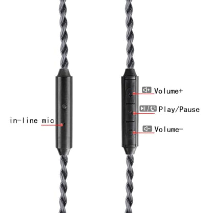 HiFi Earphone Audio Upgrade Cable,8N Silver Plated Headphone Cords,1.3m in Ear Monitor IEM Cord Compatible with KZ ZS10 AS10 AS16 for Audiophile Musician 3.5mm w/mic(0.78mm 2Pin 4.2ft) - size: 3.5mm Plug w/mic