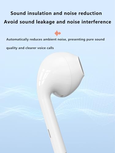 Wired Earphones with Volume Control, White, 3.5mm Jack&USB-C, Built-in Microphone, Stereo Sound, Compatible with Mobile Devices Suitable for iPhone, Samsung, Computers, laptops, and Students (USB-c)