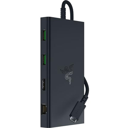 Razer USB-C Dock, 11-in-1 Portable Travel Hub, 85W, Black