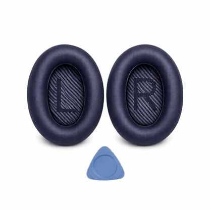 Replacement Ear Pads for Bose QC35 and QC35 II | Soft Protein Leather Ear Cushions with Noise Isolation, Memory Foam, Extra Durability - color: Midnight Blue