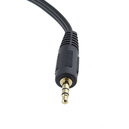 2pcs 1M/3F Audio Splitter, 1FT Gold Plated 3.5mm TRRS Male to 3 x 3.5mm Stereo Jack Female 1 Input 3 Output Audio AUX Splitter