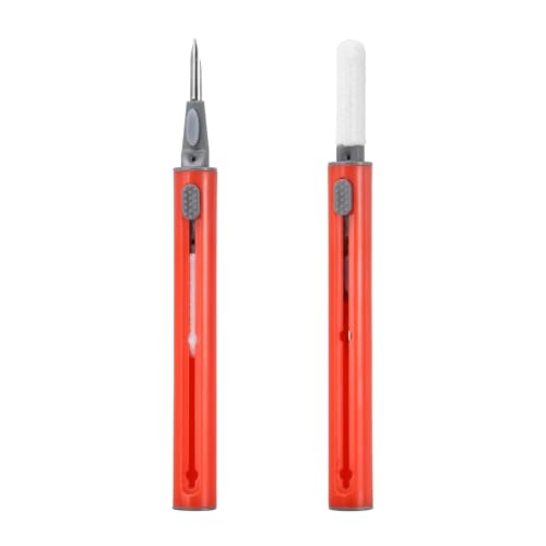 Earphone Cleaner Kit Earbud Phone Cleaner Tool,Red - color: Red