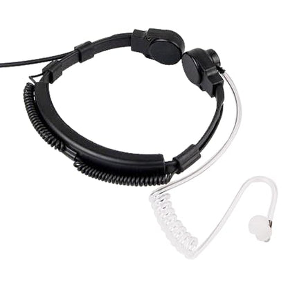 ETMY K-2 PIN Throat Mic Compatible with BaoFeng/Retevis/Pxton/Kenwood, Airsoft Tactical Single-Ear Air Tube Headset with 3-Pair Earbuds, for Noisy Env/Hunting/Security & Motorcycle Riding 1 Pack