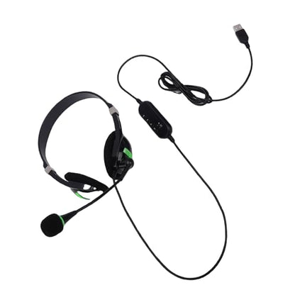 Gaming Headset, Lightweight 70g Design with Noise Cancelling Microphone USB Headset, Wired with in Line Control for PC Laptop Office Work Call Center