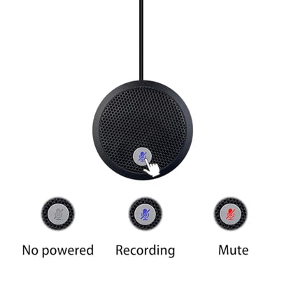 USB Computer Microphone, Conference USB Microphone, Mute Button with LED Indicator, Omnidirectional Condenser PC Mic for Video Conference, Plug&Play for PC, Laptop, Mac(No Speaker)