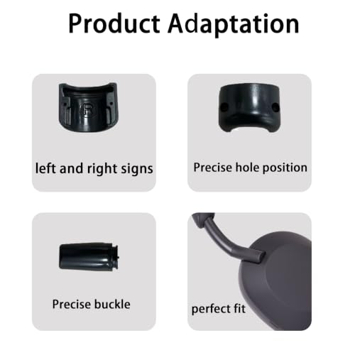 Hinge Repair Kit for Sony WH-1000XM5 Side Cover Repair Left+Right(Black)