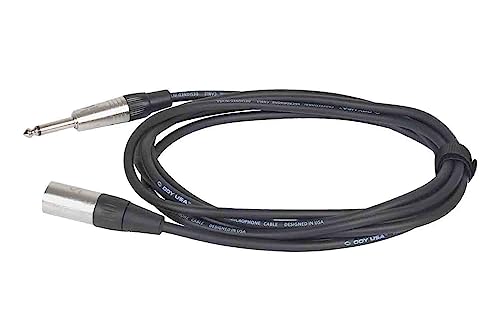 Odyssey XLR Male to Mono 1/4" Male Unbalanced Microphone Cable