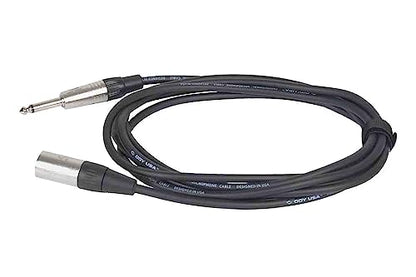 Odyssey XLR Male to Mono 1/4" Male Unbalanced Microphone Cable