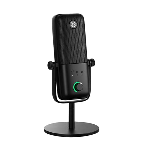 Elgato Wave:3 MK.2 USB Condenser Microphone, DSP Effects | Clipguard 2.0 protection, Auto Gain calibration, Onboard voice enhancer, compressor, EQ, Multifunction dial, USB-C - color: Black