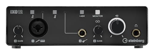 Steinberg IXO12 Black, 2x2 USB 2.0 24-Bit/192kHz Audio Interface With Cubase AI, Cubasis LE and Steinberg Plus Software - color: Black, style: IXO12