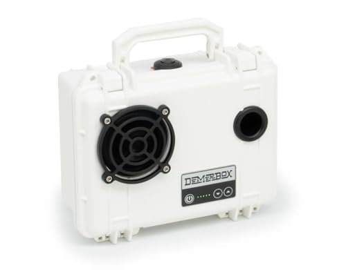 DemerBox: Waterproof, Portable, and Rugged Outdoor Bluetooth Speakers. Loud Sound + Deep Bass, 40+ hr Battery Life, Dry Box + USB Charging, Multi-Pairing Party Mode (Uyuni White, DB1) - color: Uyuni White