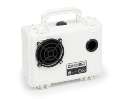 DemerBox: Waterproof, Portable, and Rugged Outdoor Bluetooth Speakers. Loud Sound + Deep Bass, 40+ hr Battery Life, Dry Box + USB Charging, Multi-Pairing Party Mode (Uyuni White, DB1) - color: Uyuni White
