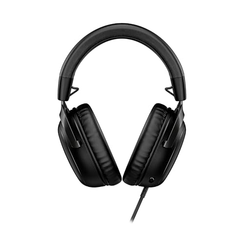 HyperX Cloud III – Wired Gaming Headset, PC, PS5, Xbox Series X|S, Angled 53mm Drivers, Spatial Audio, Memory Foam, Durable Frame, Ultra-Clear 10mm Mic, USB-C, USB-A, 3.5mm – Black - color: Black, size: Regular, style: Wired