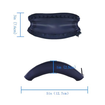 Adhiper Silicone Sweat Headband Cover for Sony WH-1000XM4, WH-CH720N, WH-XB910N, ULT WEAR, Washable Zipped Dustproof Headband Cover Protector for Soundcore Space Q45, Life Q30 & Q20 (Dark Blue) | Silicone Sweat Cover for Sony WH-1000XM4 XM3 & Soundcore Q4