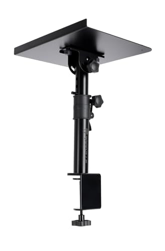Rockville APM8B V2 Black 8" Powered Studio Monitor Pair with DMS75 Stands | 500W Peak / 160W RMS, Bluetooth 5.3, XLR/TRS/RCA/USB/3.5mm Inputs, RCA Output, Desk Clamp with 15 Degree Tilt, 4-items