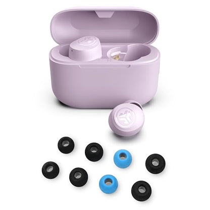 JLab Go Air Pop+ True Wireless Bluetooth Earbuds in Lilac Plus Cloud Foam Mnemonic Earbud Tips