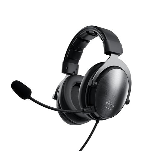 H1, Professional Gaming Headset, Optimized for Esports, Large Ear Cushions with Memory Foam, 2 Interchangeable Microphones, Incl. Sound Card, Black