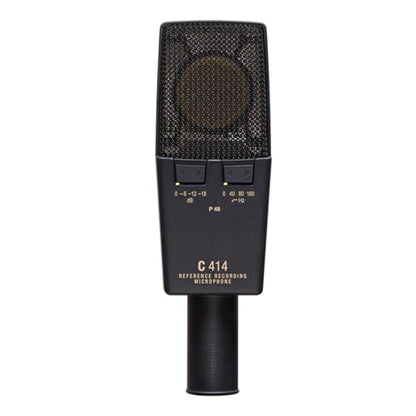 AKG Pro Audio C414 XLII Studio Grade Professional Large Diaphragm, Dual-Capsule, Vocal and Instrument Condenser Microphone with Rugged Aluminum Carrying Case. XLR Connector. Gray with Gold - style: C414 XLII Single