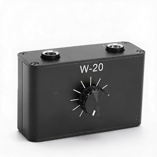 Zunate Line Volume Attenuator, 6.35mm 1/4 Inch Inline Audio Level Controller with Knob, Passive Signal Adjuster for Dynamic Microphones, Guitars, Keyboards, Studio Monitor Line Control