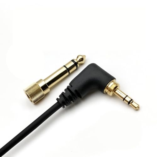 QMQJIA Headphone Replacement Cable Gold Plated 3.5mm 6.35mm Plugs for EAH-DJ1200 Studio and Live Black
