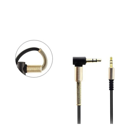 Spiral Durable Strong 3.5mm Jack to Jack Audio Headphone Optional Color Aux Coiled Auxiliary Cable(White) - color: WHITE