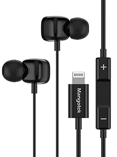 Headphones Wired with Lightning Connector, Wired Earbuds for iPhone, Apple MFi Certified Earphones with Microphone & Volume Contro, Compatible with iPhone 14/13/12/11/Pro Max/XR/XS/X/8/7/SE
