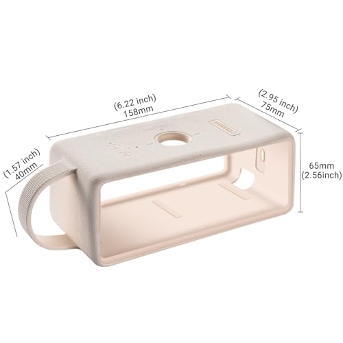 Silicone Case for Marshall EMBERTON III Portable Bluetooth Speaker,Soft Silicone Protective Case Compatible with Marshall EMBERTON III Portable Bluetooth Speaker (White) - color: White