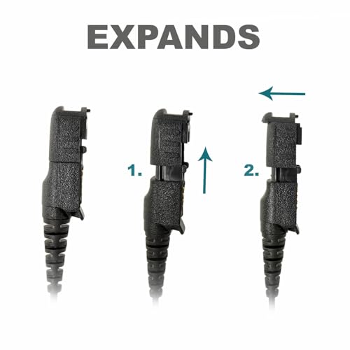 PROMAXPOWER 1-Wire FBI Style Clear Acoustic Tube Earpiece with PTT Button Mic Compatible with Motorola Two-Way Radios XPR3000, XPR3300e, XPR3500, XPR3500e, DEP550, MTP3100 - size: 1-Pack