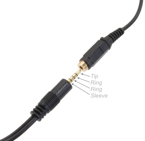 CablesOnline 3.5mm TRRS Male to Dual TRRS Female Stereo 4-Pole Splitter Cable (IP-Y02)