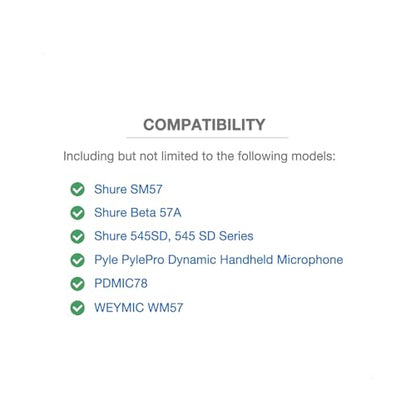 4-Pack Foam Windscreen Mic Cover Compatible with Shure SM57, Beta 57A, 545SD, 545 SD Series Mic,Pyle PylePro Dynamic Handheld Microphone, PDMIC78, WEYMIC WM57, High-Density Pop Filter