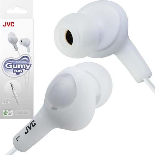 JVC HAFX5W Gumy Plus Inner Ear Headphones (White) - color: Coconut White, size: One Size