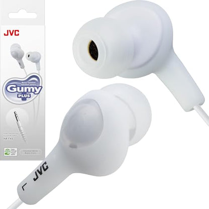 JVC HAFX5W Gumy Plus Inner Ear Headphones (White) - color: Coconut White, size: One Size