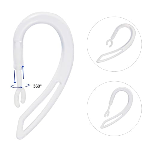 Replacement Ear Hooks for Walkie Talkie Bluetooth Headset(6 Pack) - color: Transparent