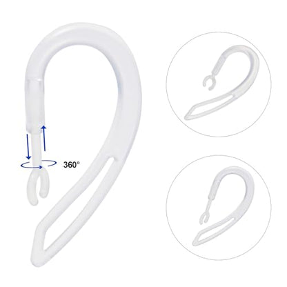 Replacement Ear Hooks for Walkie Talkie Bluetooth Headset(6 Pack) - color: Transparent
