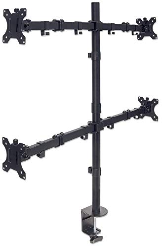 Universal Four Monitor Mount with Double-Link Swing Arms Holds Four 13" to 32" LCD Monitors up to 8 Kg (17 lbs.), Black 461566 - style: 4 Arms