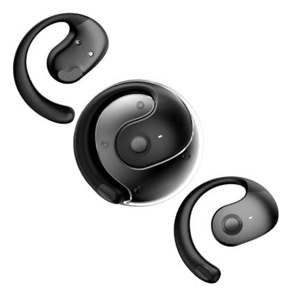 Xmenha Over The Ear Earbuds Open Ear Headphones Over The Ear Headphones | Over Ear Earbuds Air Bone Conduction Earbuds Earphones Air Bone Conducting Conduction Headphones Bluetooth - color: Black, style: Normal