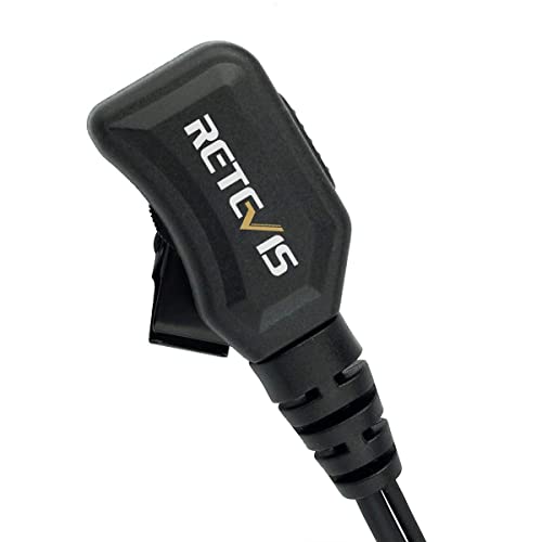 Retevis Walkie Talkie Earpiece with Mic, G Shape, for RT22/RT68/RT21/H777 | Volume Adjust, 2 Pin Compatible with Baofeng, Pxton, Kenwood Two Way Radios, 2 Way Radio Earpiece, Retails, Schools(10 Pack) - style: Volume Adjustable
